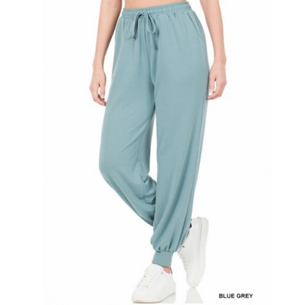 French Terry Blue Gray Jogger Pants
